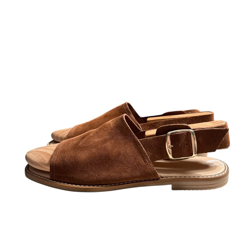AVELLINI Brown Suede Slingback Sandals Women’s Size